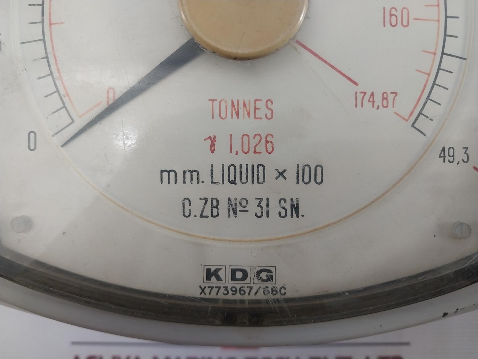 Kdg 150Mm Electrical Indicator 8200/1Ma 0 To 174,87 Tonnes