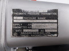 Ke 21 Pneumatic Pressure Transmitter Nagano Keiki -76 Cmhg - 4 Kgf/Cm2
