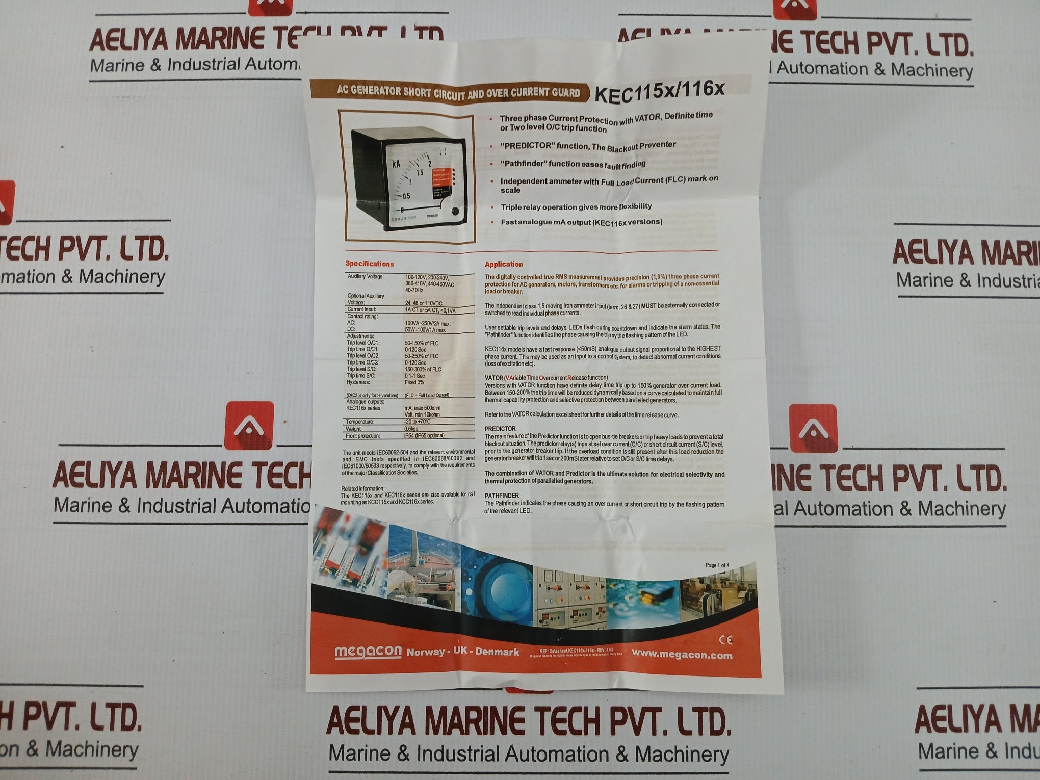 Kec115Fs Megacon Ac Generator Short Circuit And Over Current Guard 200/240V