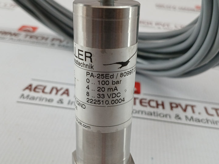 Keller Pressure Transmitter 0-100Bar 4-20Ma 14.5M Part No Pa-25Ed/80997.31