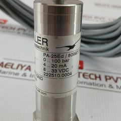 Keller Pressure Transmitter 0-100Bar 4-20Ma 14.5M Part No Pa-25Ed/80997.31