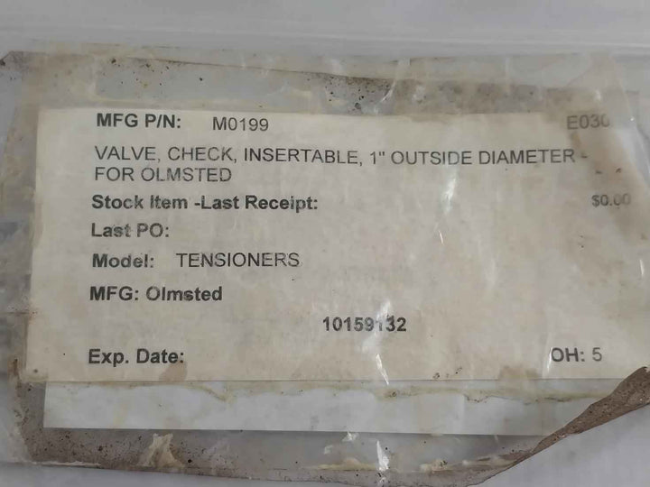 Kepner 2210c-3-5 Insertable Check Valve 1” Outside Diameter