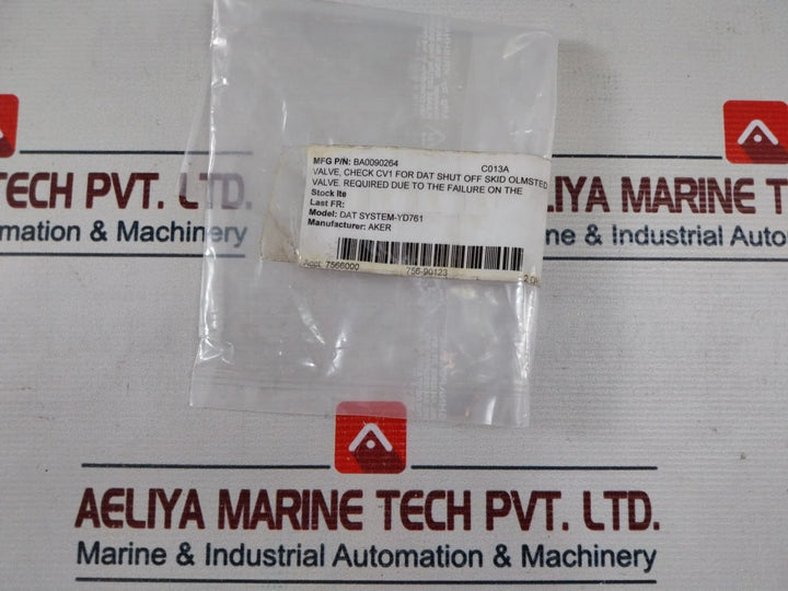 Kepner Dat System-yd761 Ba0090264 Chack Valve