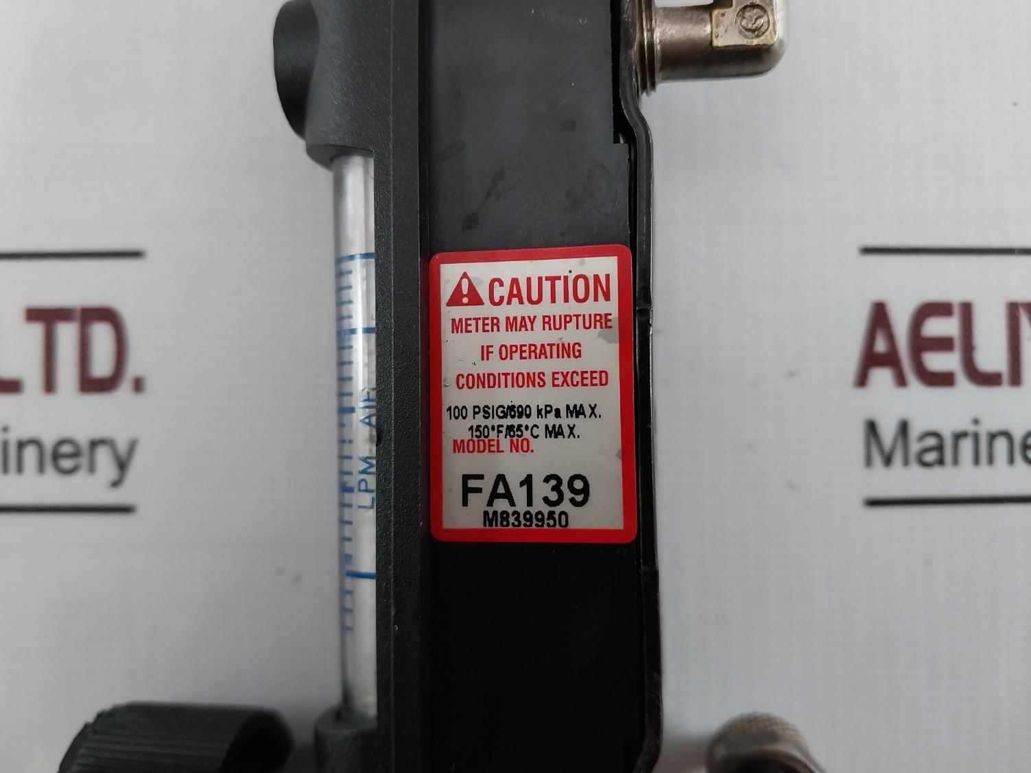 Key Instruments Fa139 Variable Area Flow Meter M839950 100 Psig/690Kpa 150F/65C
