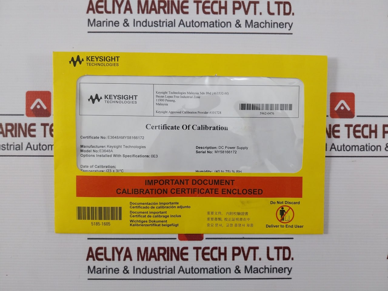 Keysight E3648A Dual Output Dc Power Supply 47–63Hz 400Va