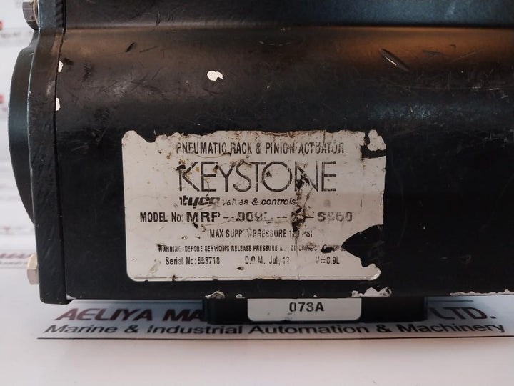 Keystone Mrp-009U-k-s060 Pneumatic Rack & Pinion Actuator 120 Psi