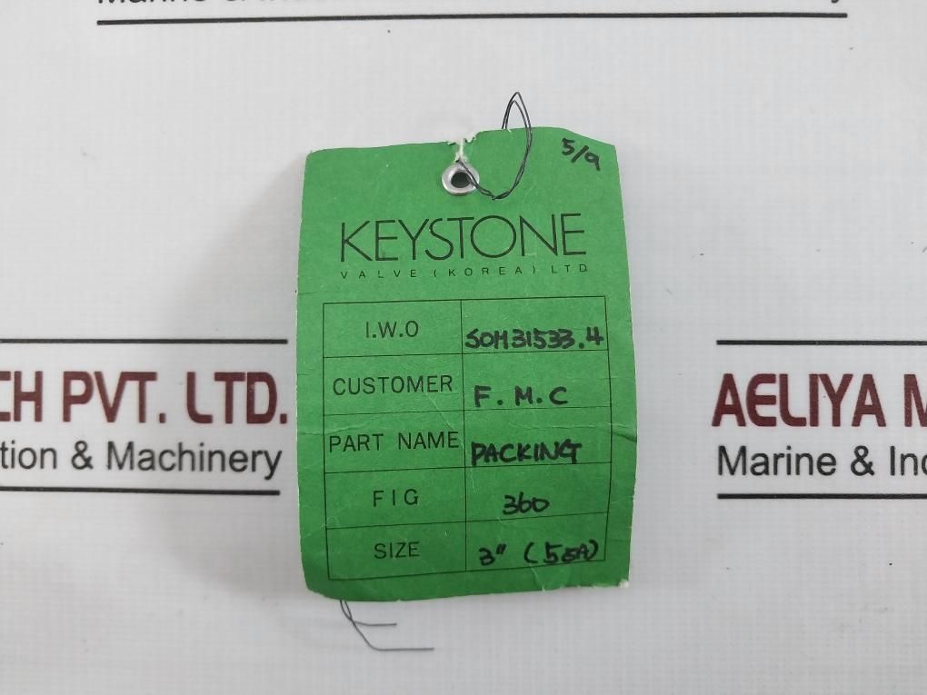 Keystone Packing Set For Butterfly Valve Soh31533.4 16K-80A 635-800.213 56A