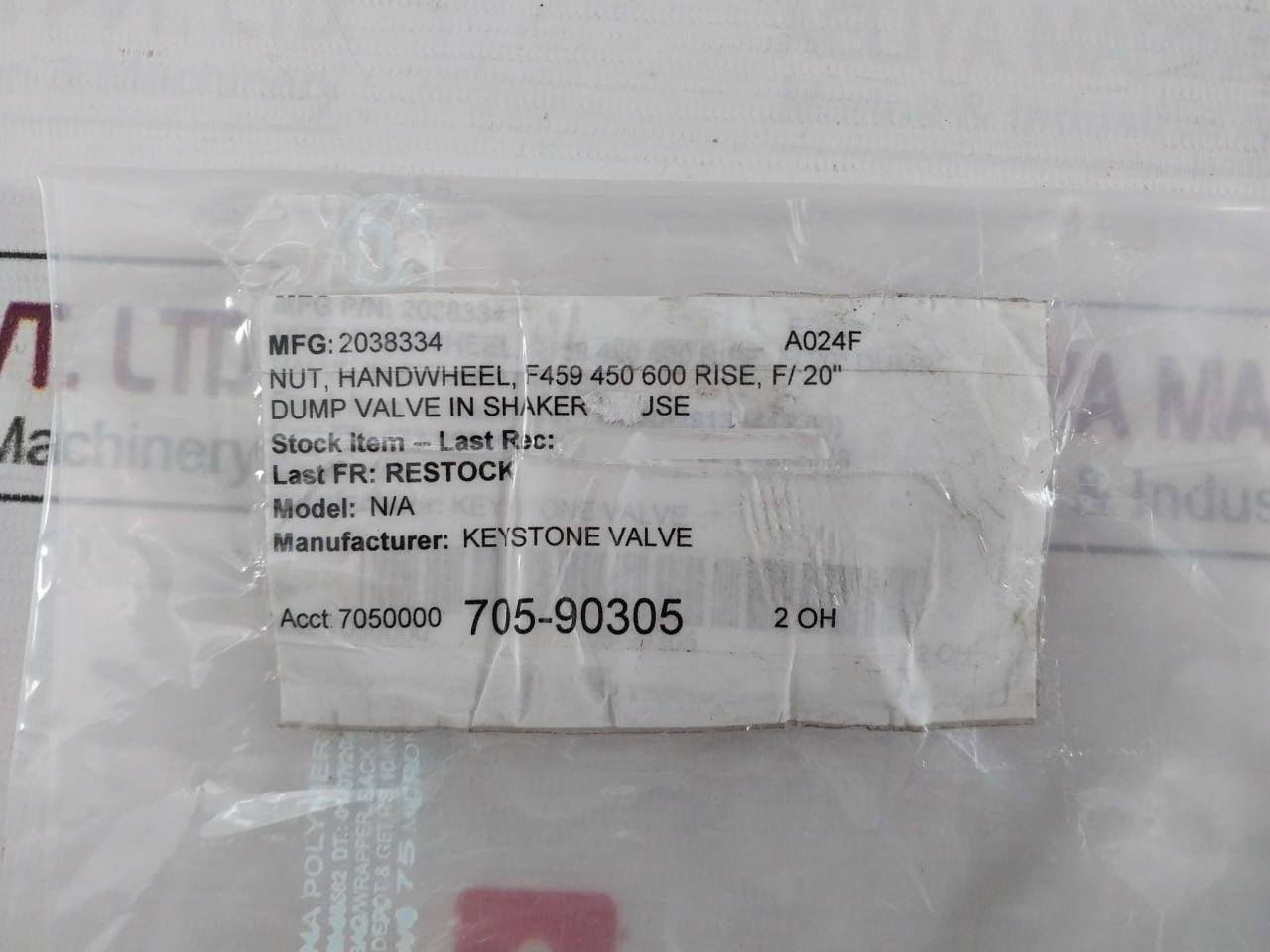 Keystone Valve 2038334 Handwheel Nut For For 20