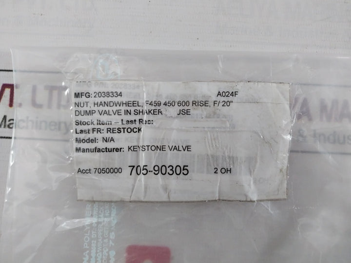 Keystone Valve 2038334 Handwheel Nut For For 20