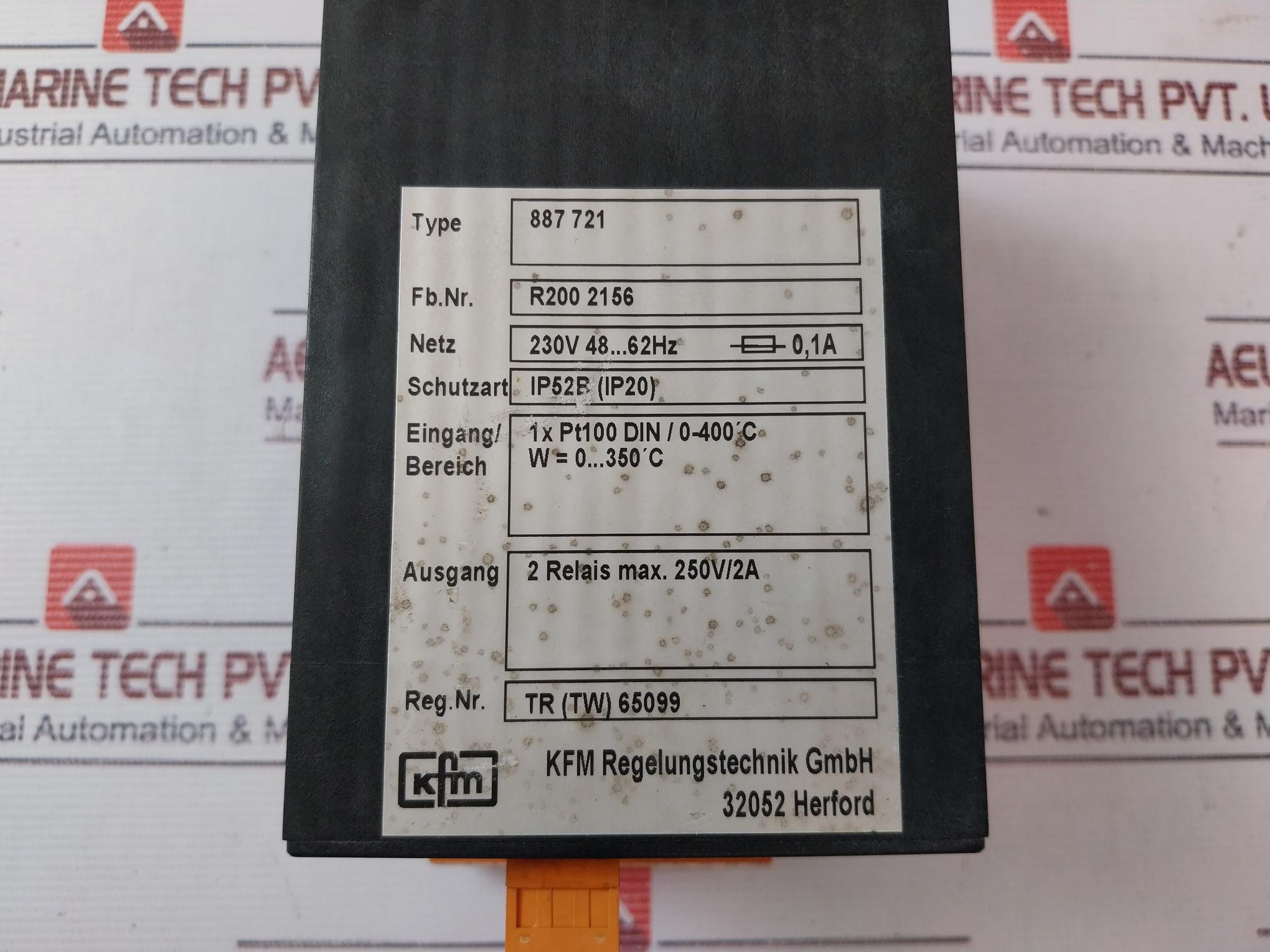 Kfm 887 721 Electric Controller R200 2156 230V 48-62Hz