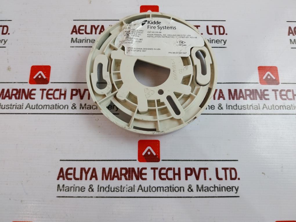 Kidde-fenwal Ds-sb Detector Base For Ds Series Detectors 06-231867-547, 9000951