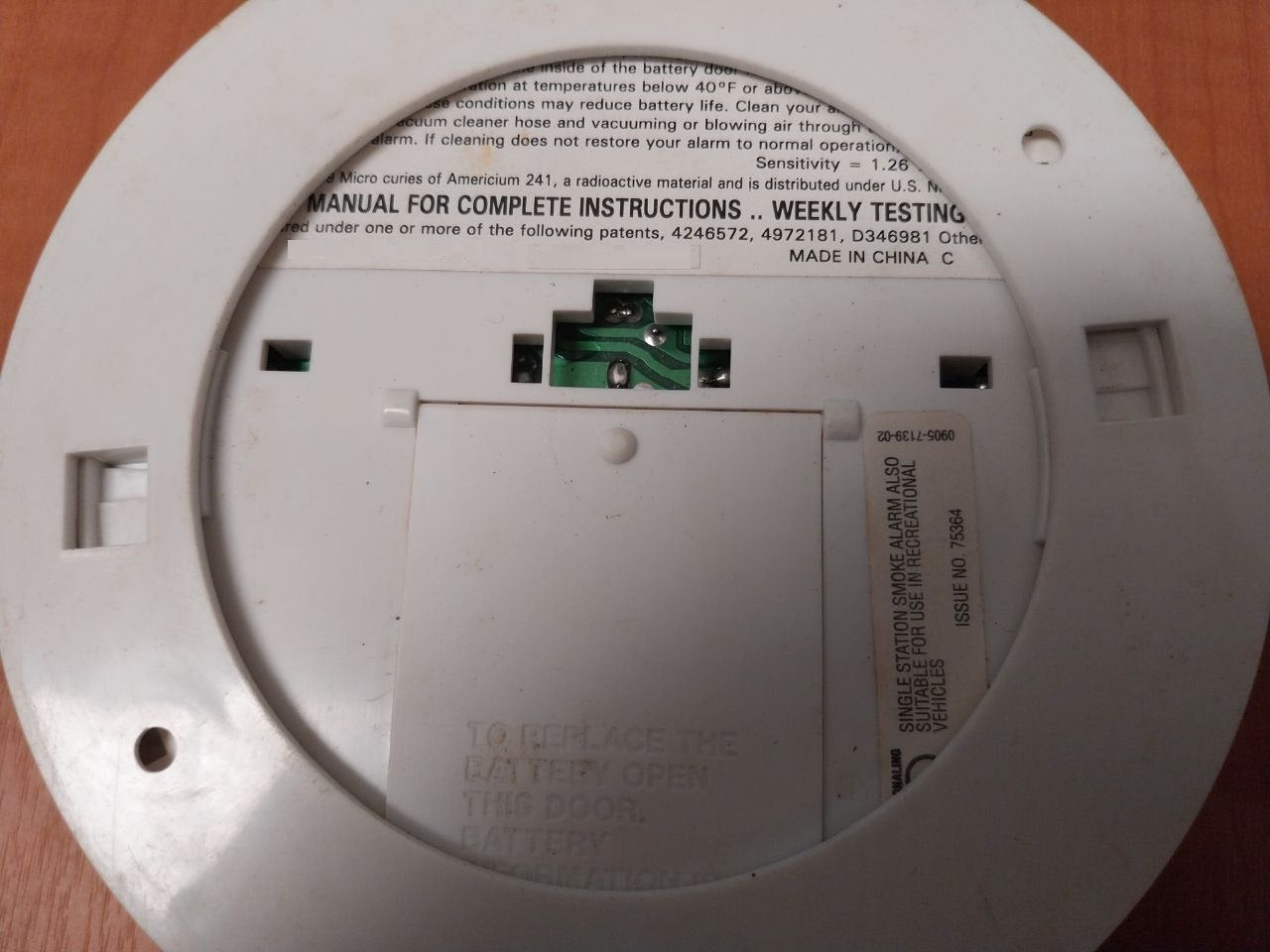 Kidde 0915E White Smoke Alarm Detector 9Volt Battery