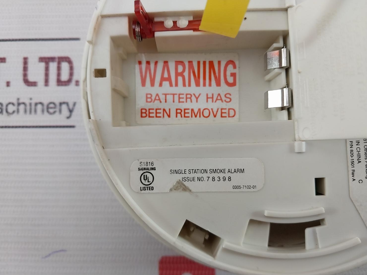 Kidde I9050 Ionization Single Station Smoke Alarm Rev-a 820-1501