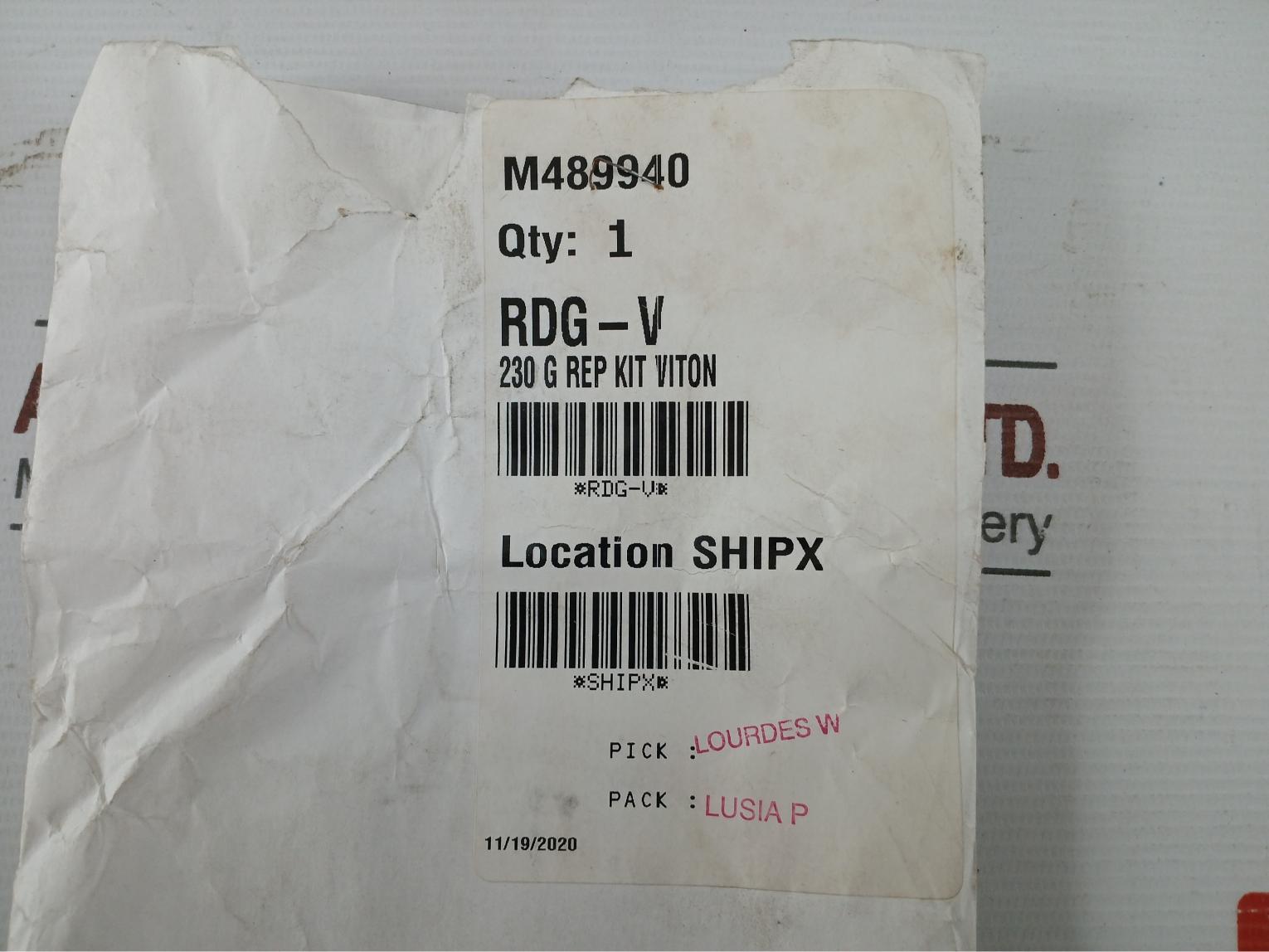 High-heat Valve Repair Kit Rdg-v Kimray