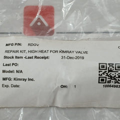 High-heat Valve Repair Kit Rdg-v Kimray