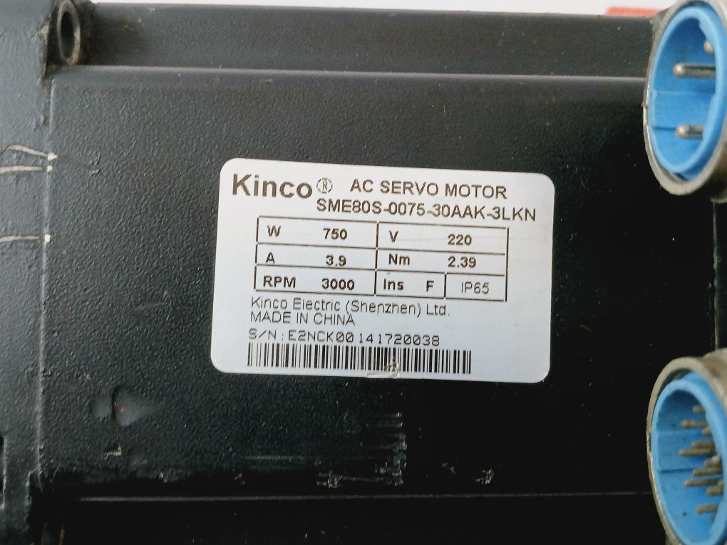 Kinco Sme80S-0075-30Aak-3Lkn Servo Motor 750W 220V