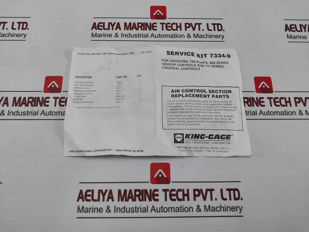 King-gage 7334-9 Sensor Control Kit