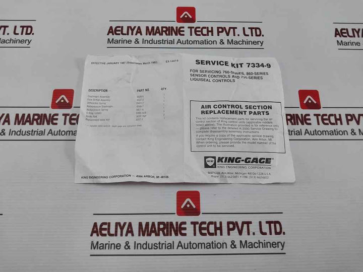 King-gage 7334-9 Sensor Control Kit