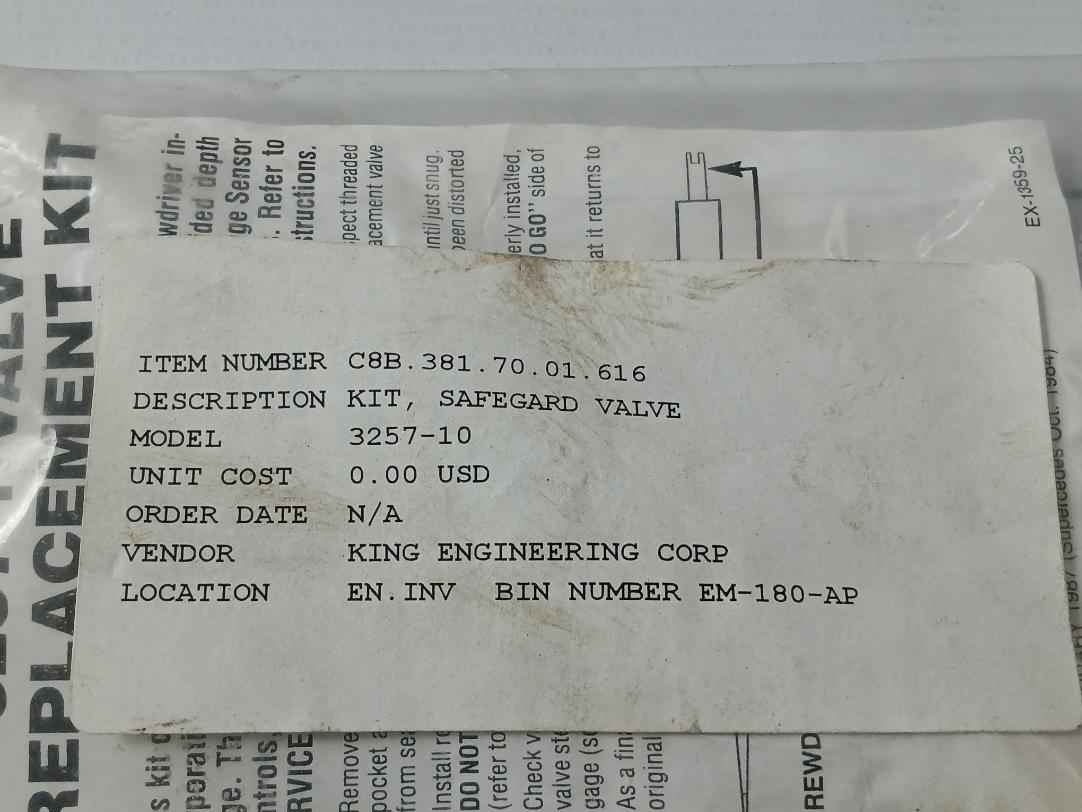 King Engineering 3257-1 Valve Replacement Kit