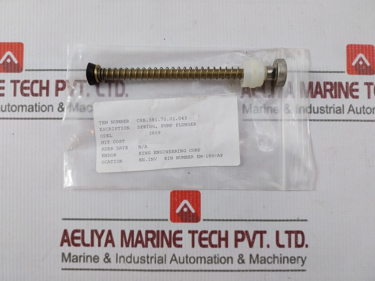 King Engineering 3809 Spring Plunger