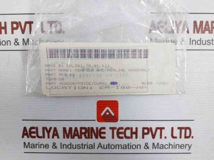 King Engineering 7320-20 Adaptor And Airline Assembly