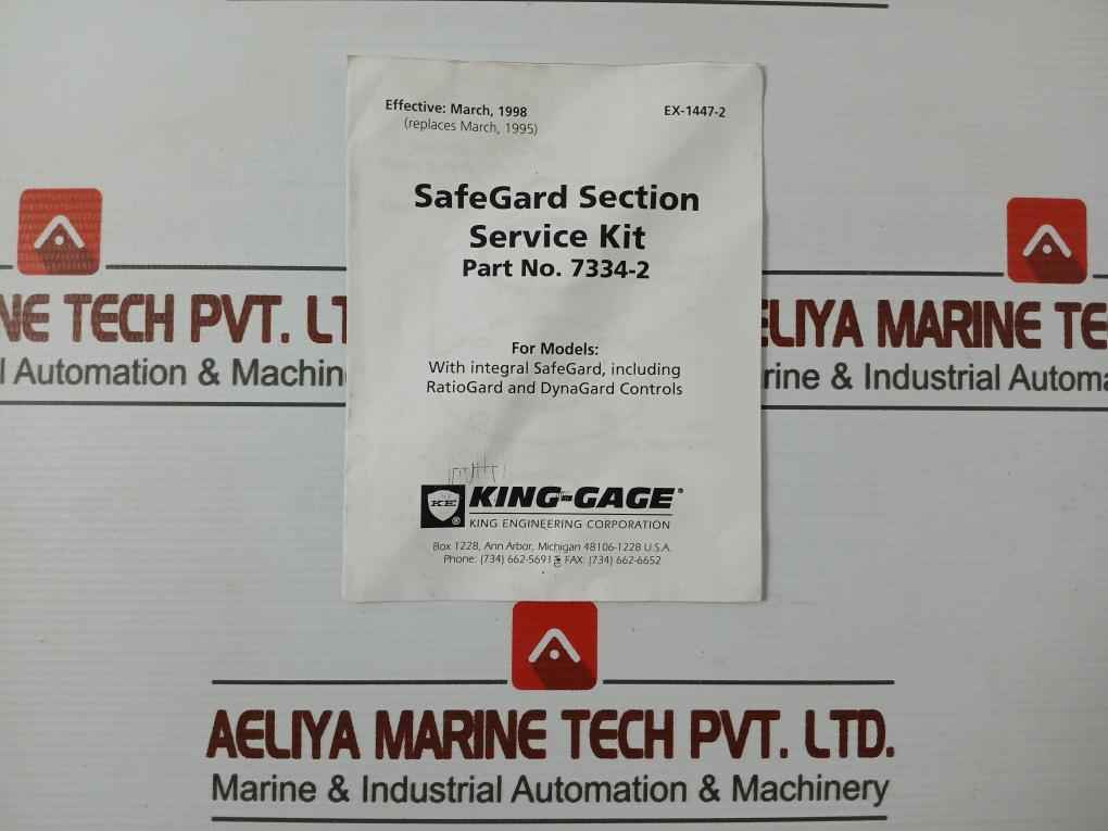 King Engineering 7334-2 Safe Guard Section Service Kit