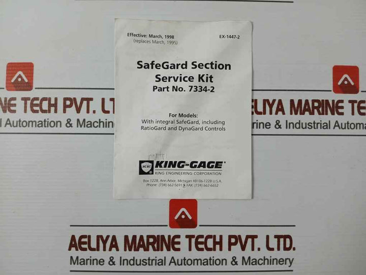 King Engineering 7334-2 Safe Guard Section Service Kit