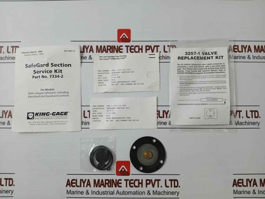 King Engineering 7334-2 Safeguard Section Service Kit
