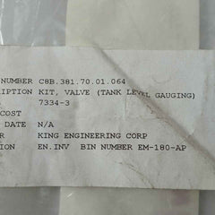 King Engineering 7334-3 Liquid Level Gauging System Valve Replacement Kit