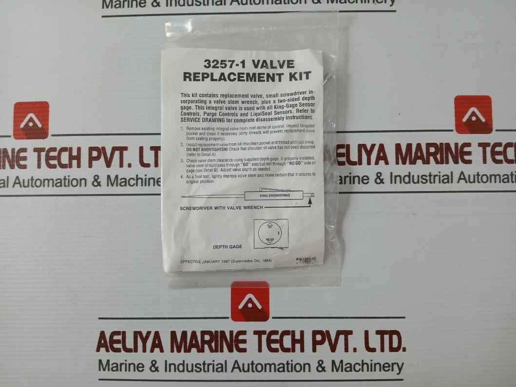 King Engineering 7334-3 Liquid Level Gauging System Valve Replacement Kit