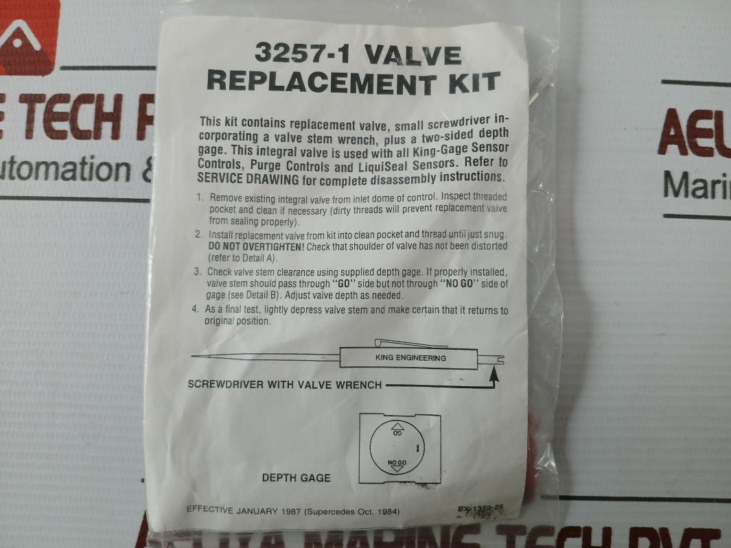King Engineering 7334-3 Liquid Level Gauging System Valve Replacement Kit