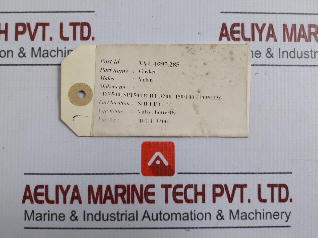 King Paper Oil Gasket For Butterfly Valve Vvu-0297.285