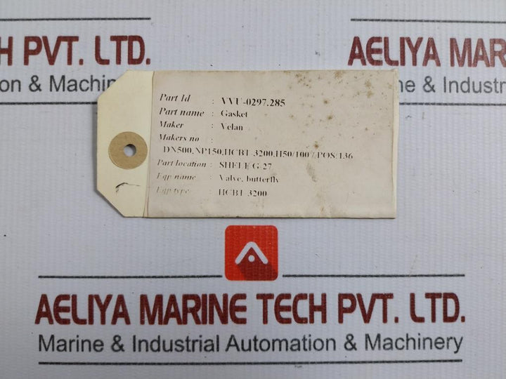 King Paper Oil Gasket For Butterfly Valve Vvu-0297.285