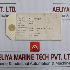 King Paper Oil Gasket For Butterfly Valve Vvu-0297.285