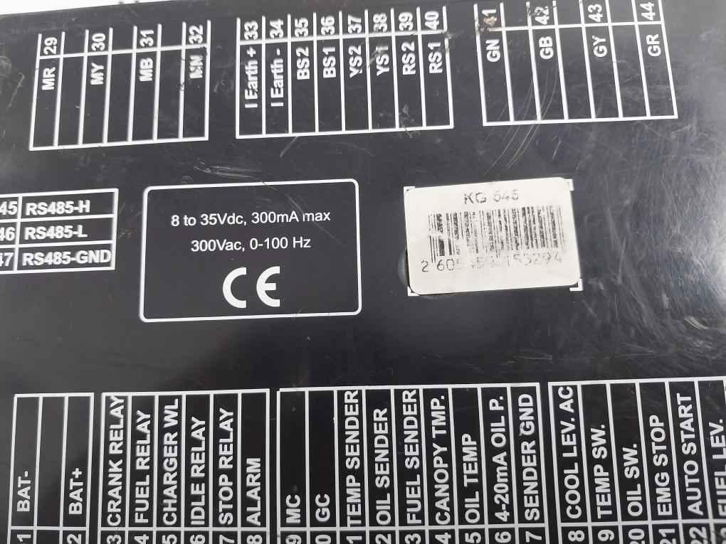 Kirloskar Green Kg545 Generator Genset Controller 0-100 Hz Not Working