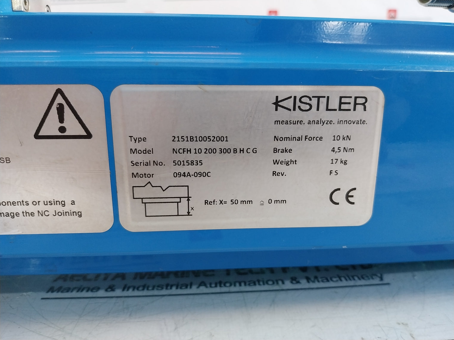 Kistler 2151B10052001 Electromechanical Nc Joining Module 7260407233655