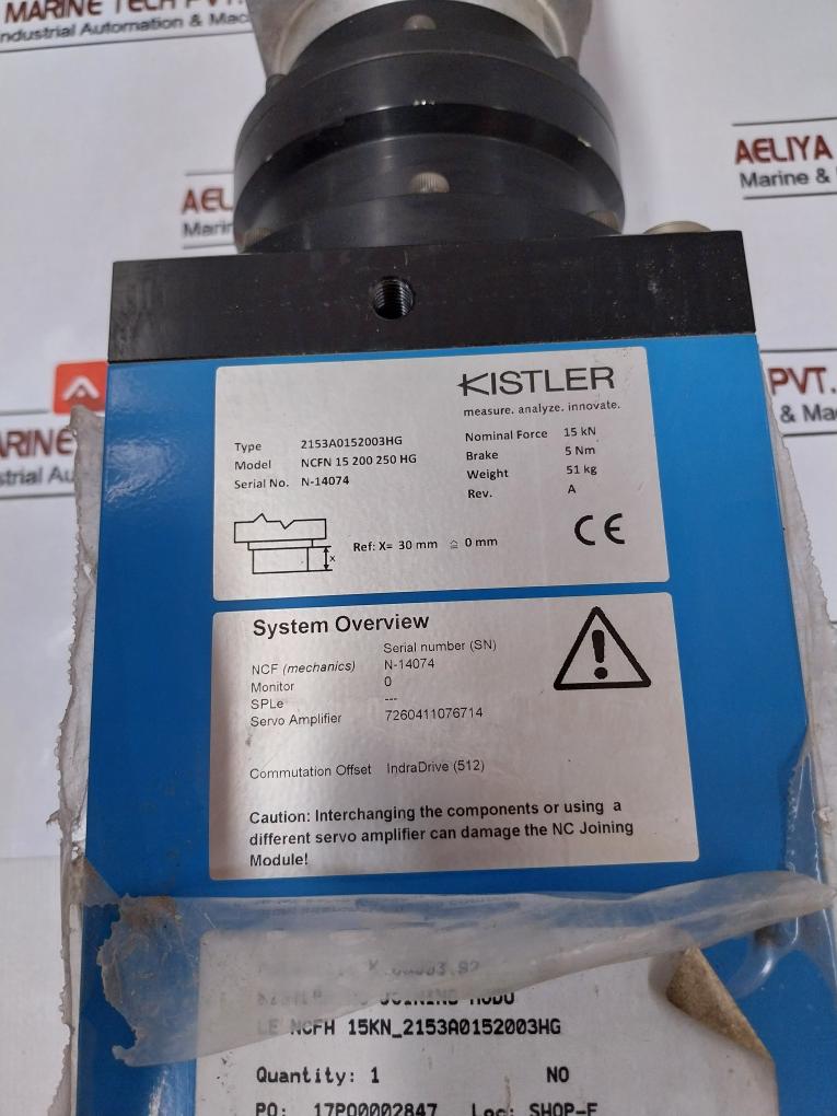 Kistler/Bosch Rexroth Ag 2153A0152003Hg Ical Nc Joining Module Rev A Force 15Kn