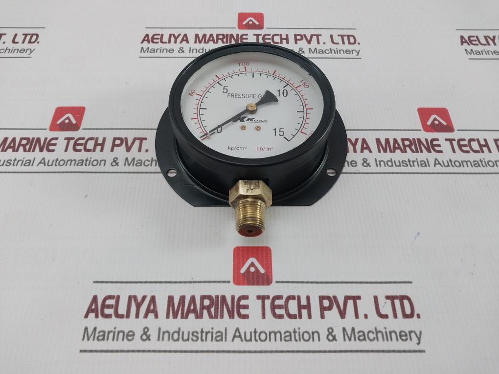 Kk Gauges 0-15 Kg/Cm2 Pressure & Temperature Gauge 0-200 Lb/In2