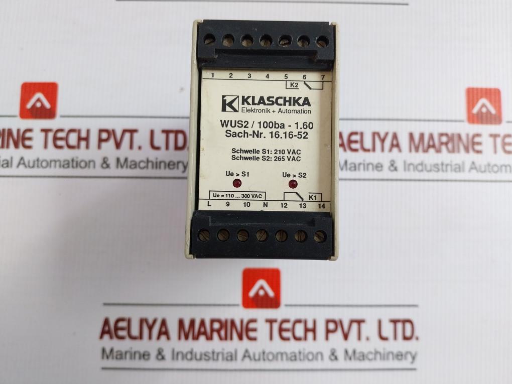 Klaschka 100-300Vac Power Measuring Relay Wus2/100Ba-1.60