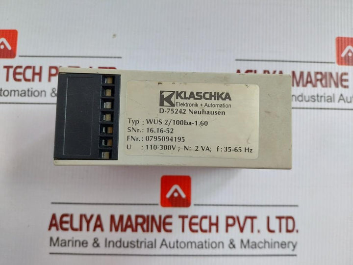 Klaschka 100-300Vac Power Measuring Relay Wus2/100Ba-1.60