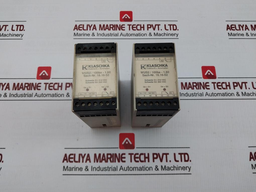 Klaschka 110-300V/35-65 Hz Power Monitoring Relay Module Wus2/100Ba-1.60