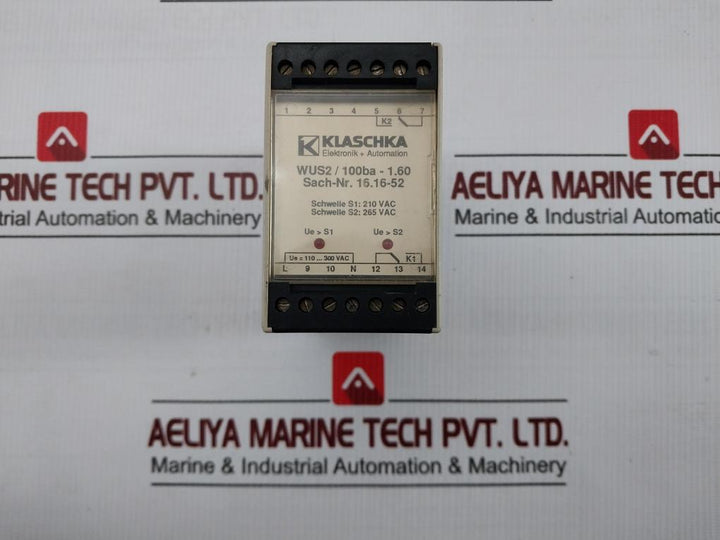 Klaschka 110-300V/35-65 Hz Power Monitoring Relay Module Wus2/100Ba-1.60