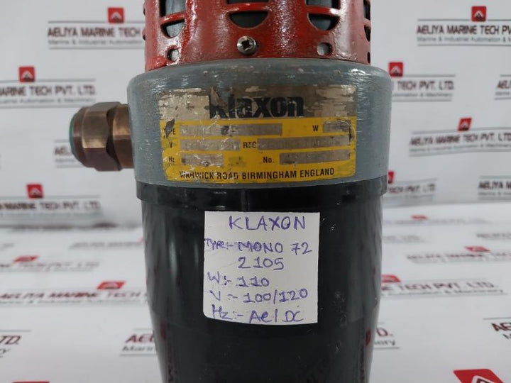 Klaxon Mono 72 2105 Motor Driven Siren 100/120V 110W