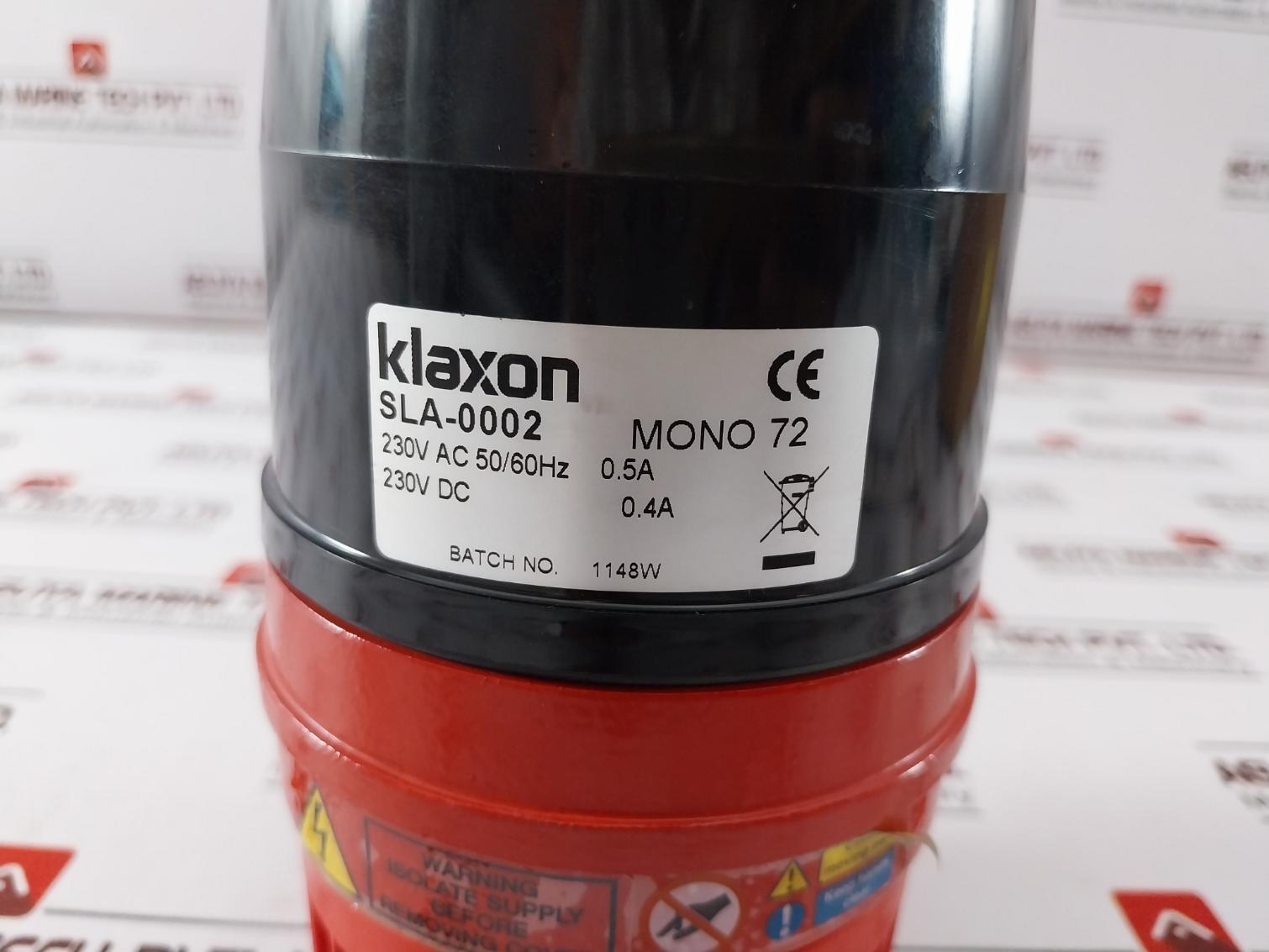 Klaxon Sla-0002 High Output Motor Siren 230V Dc 0.4A Lab636 Mono 72 