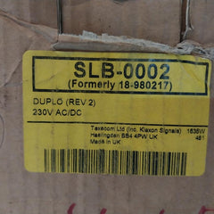 Klaxon Slb-0002 Duplo Siren For Engine Room And Telephone Alarm 230Vac/Dc
