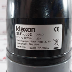 Klaxon Slb-0002 Duplo Siren For Engine Room And Telephone Alarm 230Vac/Dc
