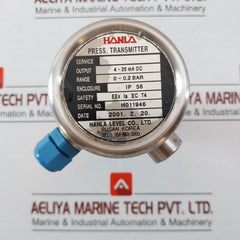 Klay Instruments 17-28 Vdc 0-0.2 Bar Pressure Transmitter Cer-8000-c-r-s-ex