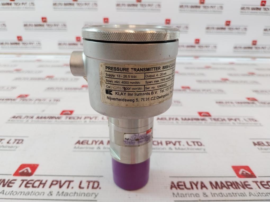 Klay Instruments 8000-c-s-v-ex Pressure Transmitter 13-26.5 V Dc