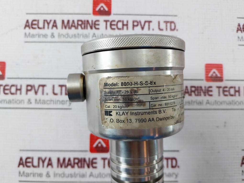 Klay Instruments 8000-h-s-s-ex Pressure Transmitter 17-28V Dc