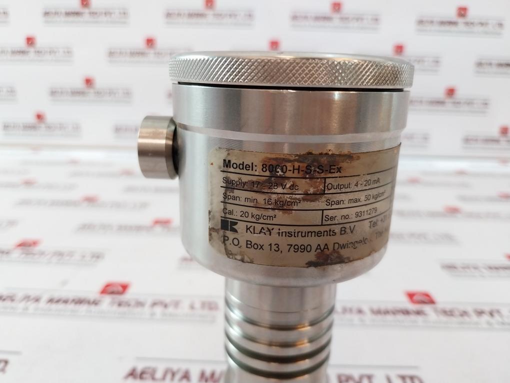 Klay Instruments 8000-h-s-s-ex Pressure Transmitter 17-28V Dc